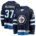 Kdoa W.Jets #37 Connor Hellebuyck Navy Breakaway Replica Jerseys