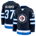 Kdoa W.Jets #37 Connor Hellebuyck Navy Home Premium Jerseys