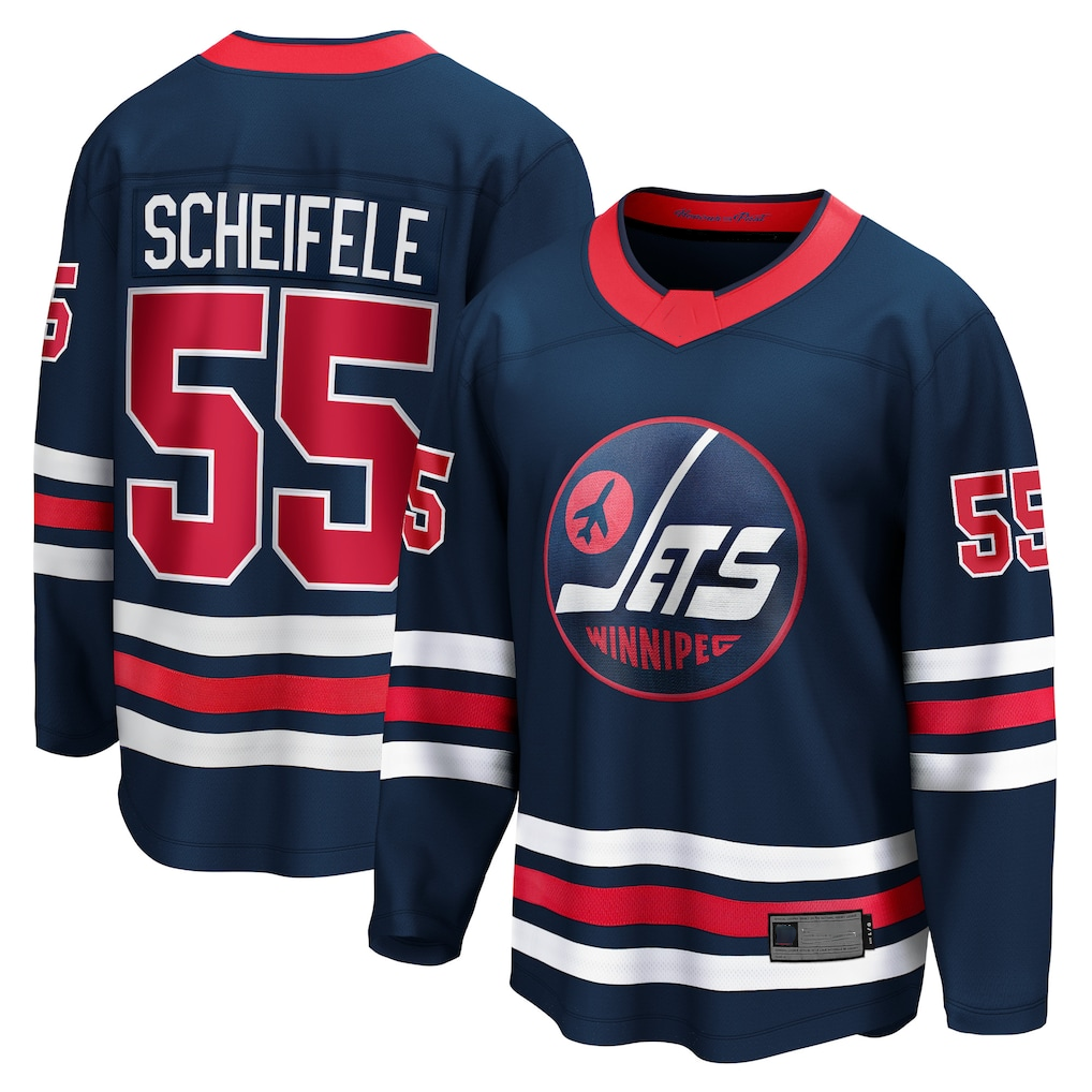Kdoa W.Jets #55 Mark Scheifele Navy Breakaway Jerseys