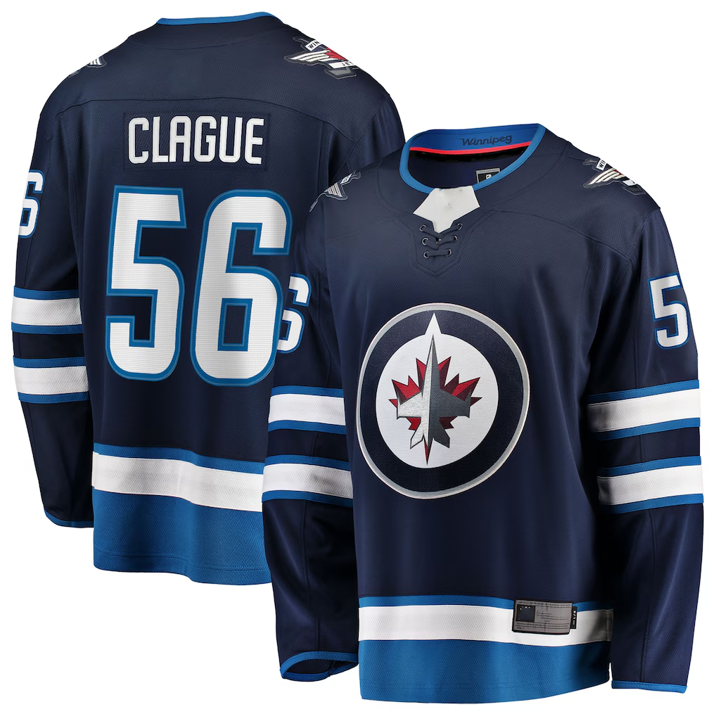 Kdoa W.Jets #56 Kale Clague Navy Home Breakaway Jerseys