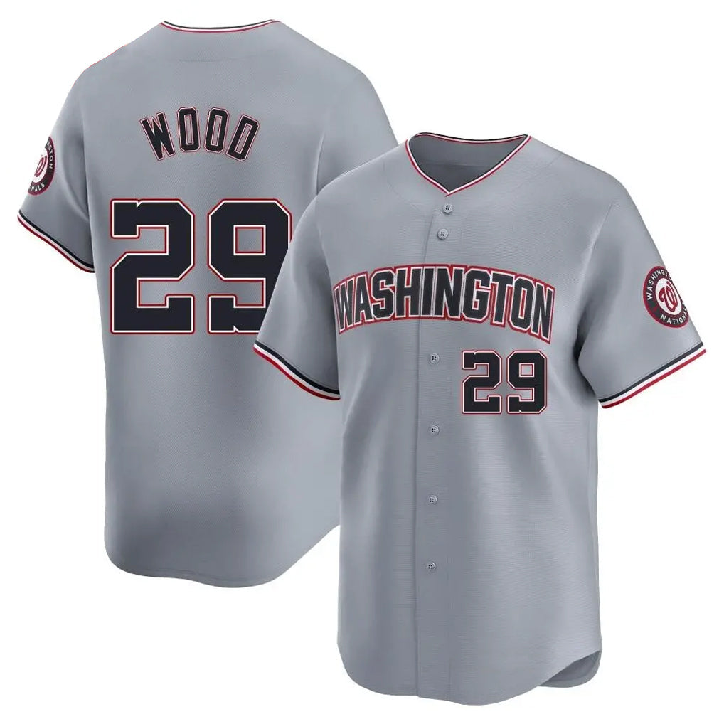 Kdoa W.Nationals #29 James Wood Player Gray City Connect Limited Alternate Stitched Jerseys