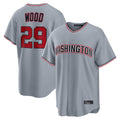 Kdoa W.Nationals #29 James Wood Player Gray Road Replica Stitched Jerseys