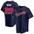 Kdoa W.Nationals #29 James Wood Player Navy Blue Replica Game Stitched Jerseys