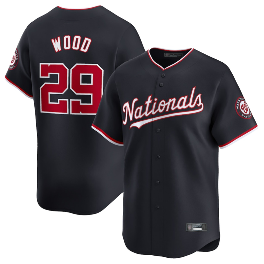 Kdoa W.Nationals #29 James Wood Player Navy Limited Stitched Jerseys