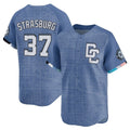 Kdoa W.Nationals #37 Stephen Strasburg Player Blue City Connect Elite Stitched Jerseys
