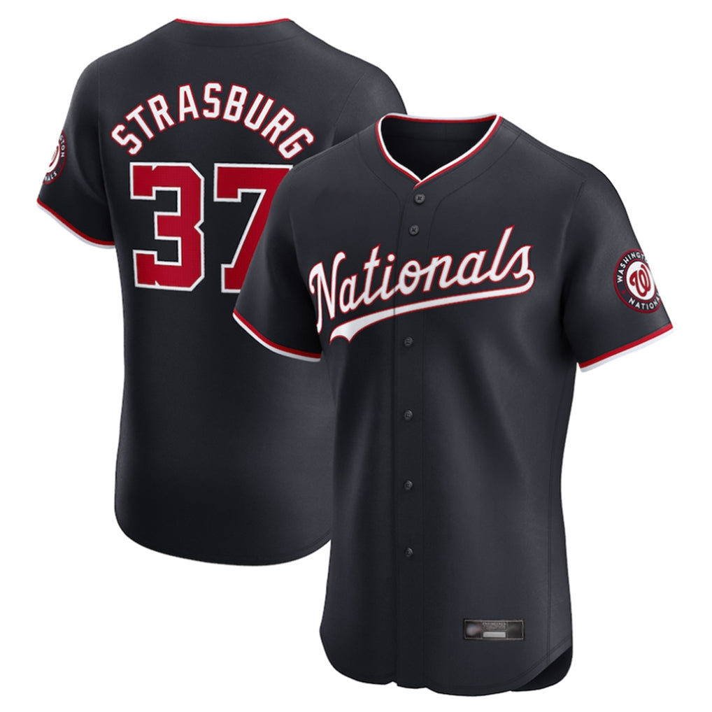 Kdoa W.Nationals #37 Stephen Strasburg Player Navy Elite Stitched Jerseys