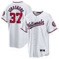 Kdoa W.Nationals #37 Stephen Strasburg Player White Home Game Stitched Jerseys