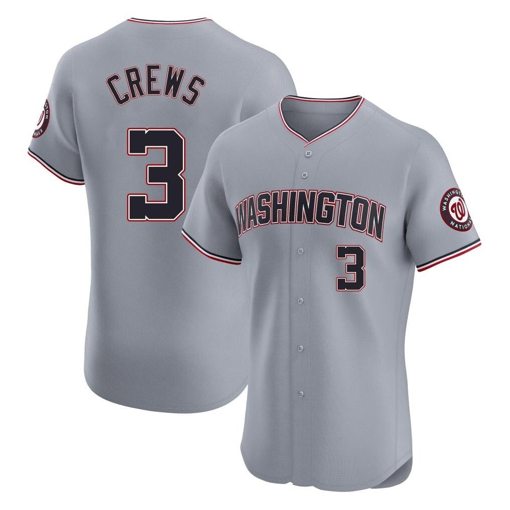 Kdoa W.Nationals #3 Dylan Crews Player Gray City Connect Elite Alternate Stitched Jerseys