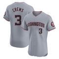 Kdoa W.Nationals #3 Dylan Crews Player Gray City Connect Elite Alternate Stitched Jerseys