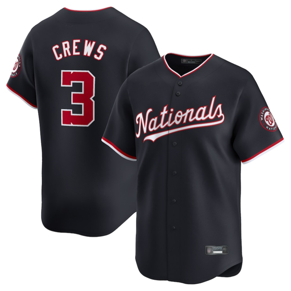 Kdoa W.Nationals #3 Dylan Crews Player Navy Limited Stitched Jerseys