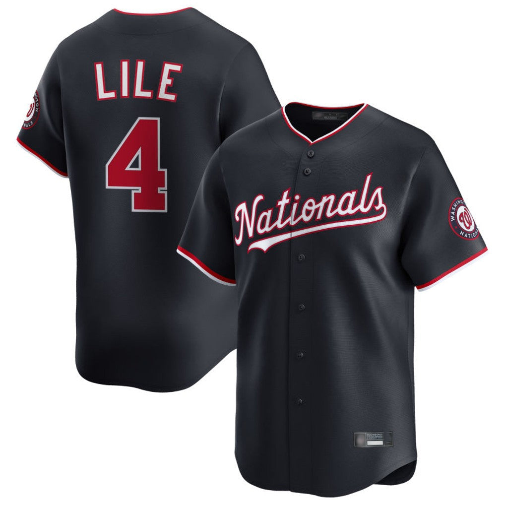 Kdoa W.Nationals #4 Daylen Lile Player Navy Alternate Limited Replica Stitched Jerseys