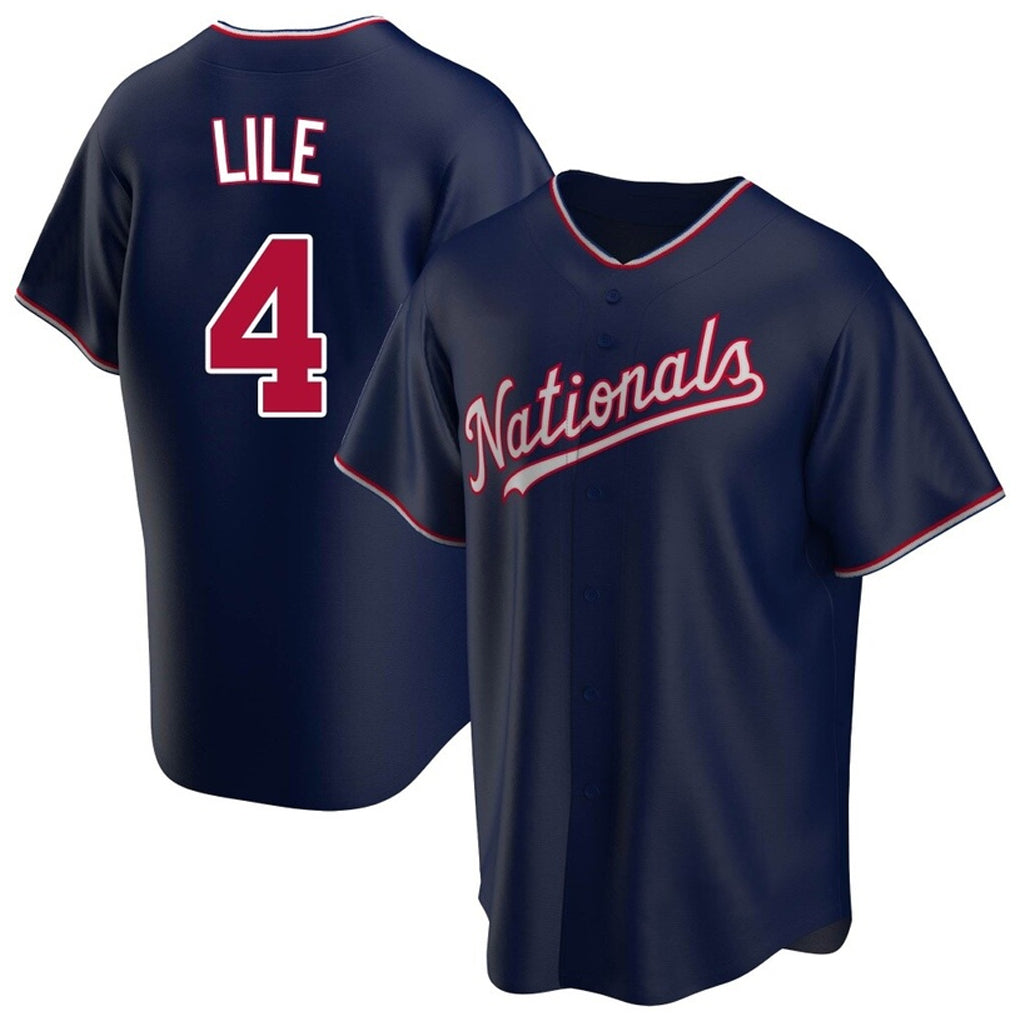 Kdoa W.Nationals #4 Daylen Lile Player Navy Replica Game Stitched Jerseys