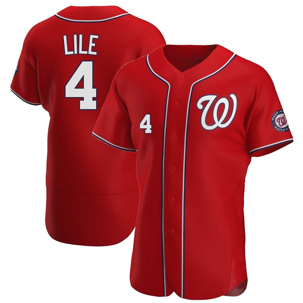 Kdoa W.Nationals #4 Daylen Lile Player Red Alternate Elite Stitched Jerseys