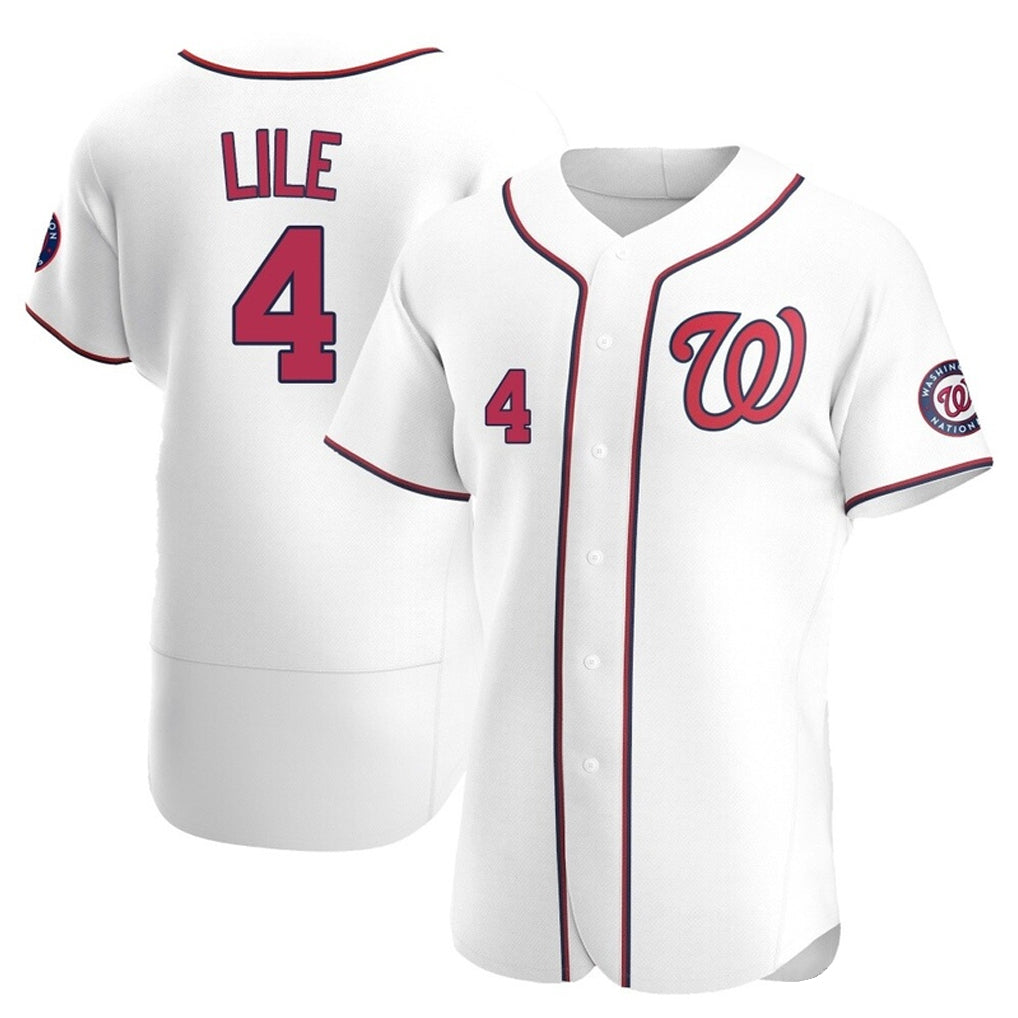 Kdoa W.Nationals #4 Daylen Lile Player White Alternate Elite Stitched Jerseys