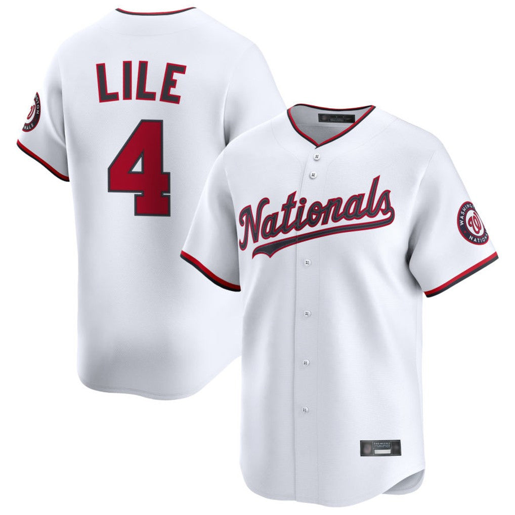 Kdoa W.Nationals #4 Daylen Lile Player White Alternate Limited Replica Stitched Jerseys