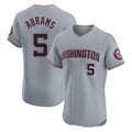 Kdoa W.Nationals #5 CJ Abrams Player Gray Elite Road Replica Stitched Jerseys
