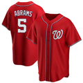 Kdoa W.Nationals #5 CJ Abrams Player Red Replica Alternate Game Jerseys