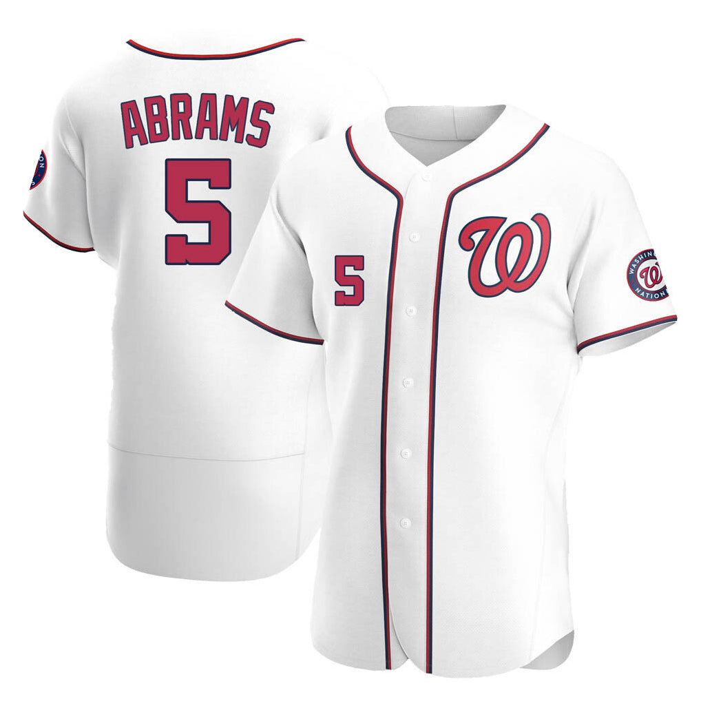 Kdoa W.Nationals #5 CJ Abrams Player White Alternate Elite Stitched Jerseys