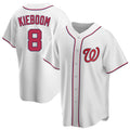 Kdoa W.Nationals #8 Carter Kieboom Player White Home Replica Game Stitched Jerseys