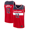 Kdoa W.Wizards #12 Tre Johnson III Red 2025  Draft First Round Pick Fast Break Replica Jerseys - Icon Edition