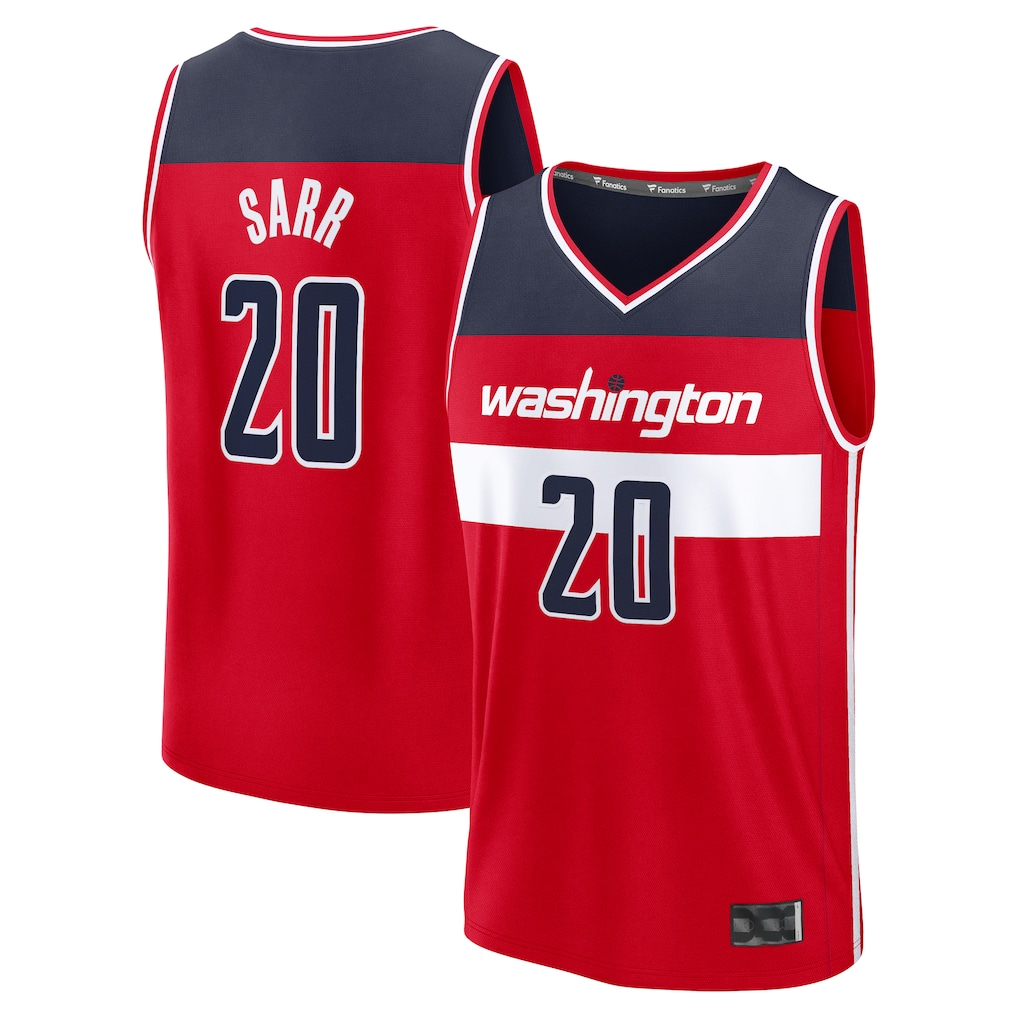 Kdoa W.Wizards #20 Alex Sarr Red Fast Break Replica Jerseys - Icon Edition