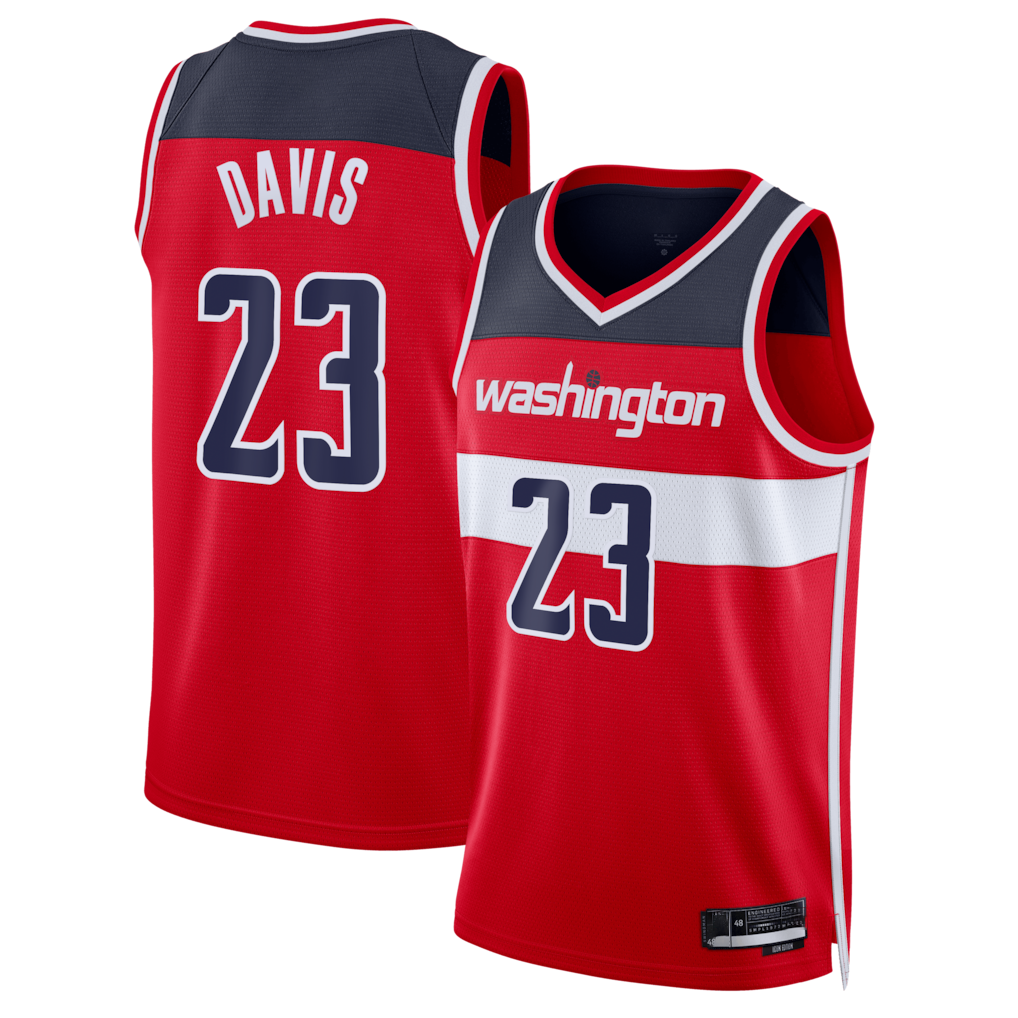 Kdoa W.Wizards #23 Anthony Davis Red Swingman Jerseys - Icon Edition