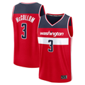 Kdoa W.Wizards #3 CJ McCollum Red Fast Break Replica Player Jerseys - Icon Edition