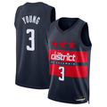Kdoa W.Wizards #3 Trae Young Navy Swingman Jerseys - Statement Edition