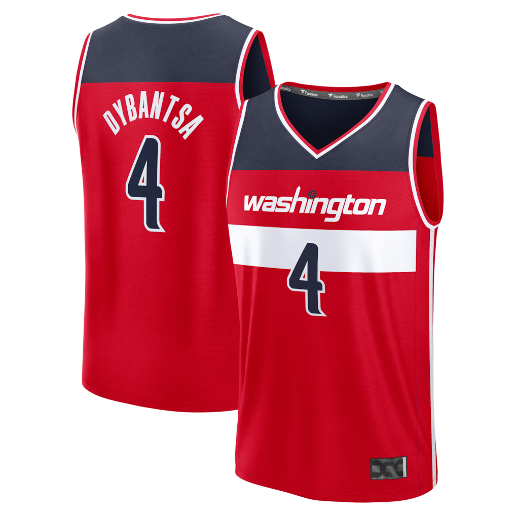 Kdoa W.Wizards #4 AJ Dybantsa Red 2026 Draft First Round Pick Fast Break Jersey s- Icon Edition