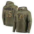 A.Falcons #15 Brian Robinson Player Olive Salute to Service Hoodies Kdoa Stitched Jerseys