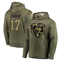 C.Bears #17 Tyson Bagent Player Olive Salute to Service Pullover Hoodies Home Game Kdoa Stitched Jerseys