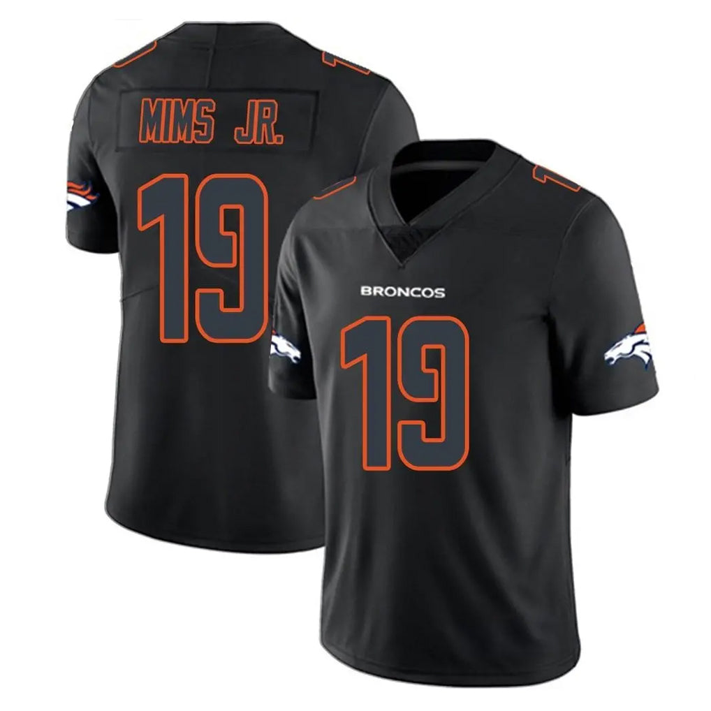 D.Broncos #19 Marvin Mims Jr. Player Black Impact Limited Game Kdoa Stitched Jerseys