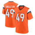 D.Broncos #49 Alex Singleton Player Orange Home Game Kdoa Stitched Jerseys