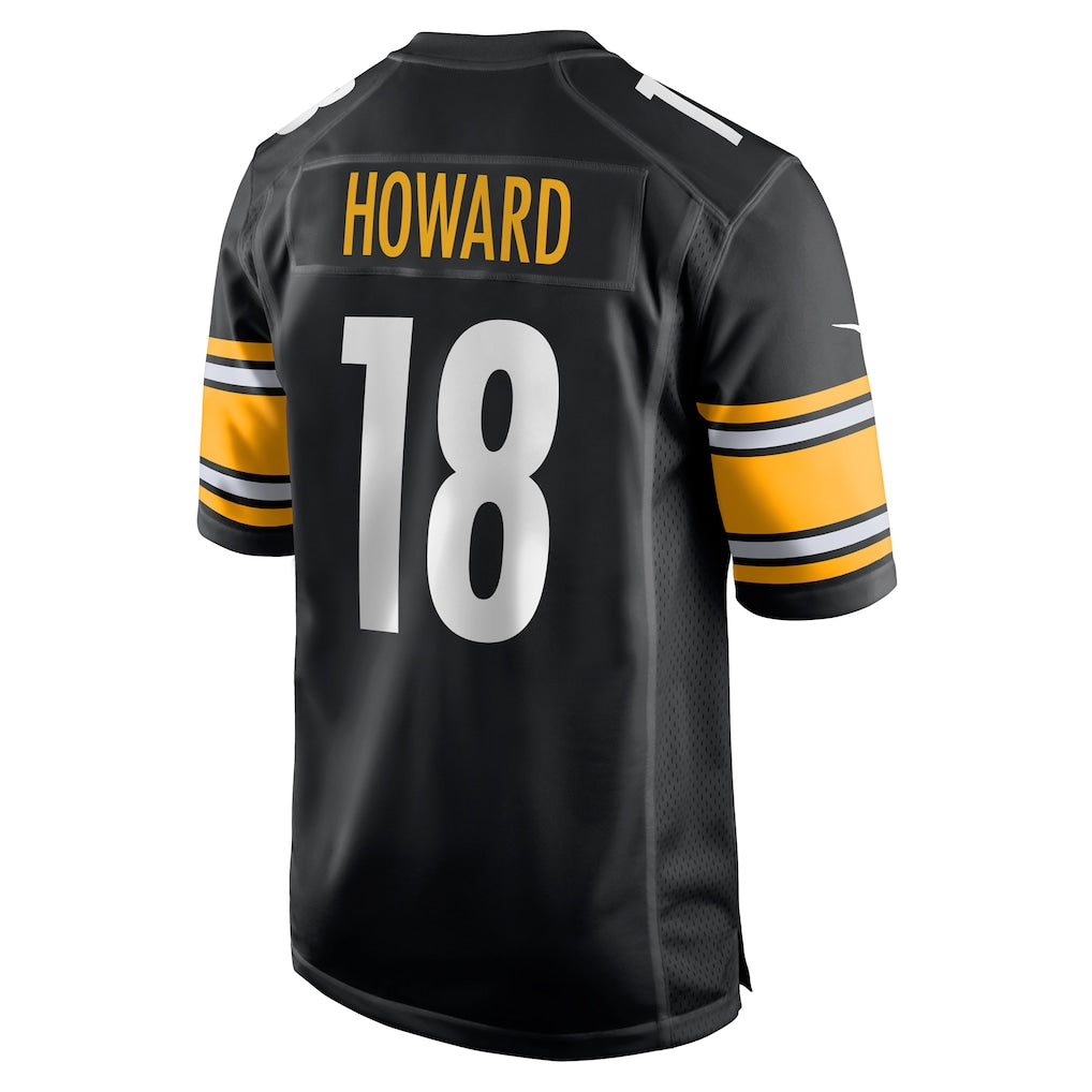 Kdoa P.Steelers #18 Will Howard Black Team Game Jersey