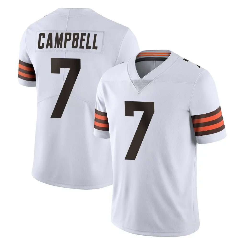 C.Browns #7 Tyson Campbell Player White Vapor Untouchable Limited Home Game Kdoa Stitched Jerseys