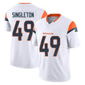 D.Broncos #49 Alex Singleton Player White Limited Vapor F.U.S.E. Home Game Kdoa Stitched Jerseys