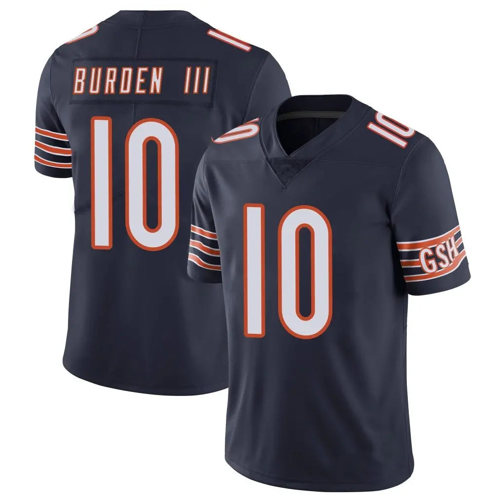 C.Bears #10 Luther Burden III Player Navy Vapor Untouchable Limited Home Game Kdoa Stitched Jerseys