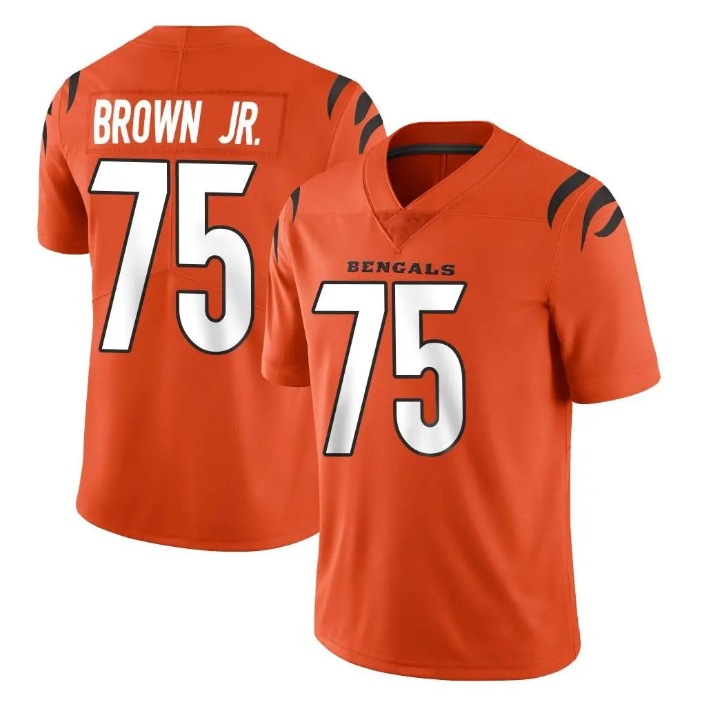 C.Bengals #75 Orlando Brown Jr. Player Orange Vapor Untouchable Limited Home Game Kdoa Stitched Jerseys