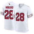 A.Cardinals #28 Andrew Wingard Player White Home Game Kdoa Stitched Jerseys