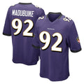 B.Ravens #92 Nnamdi Madubuike Player Purple Color Rush Home Game Kdoa Stitched Jerseys