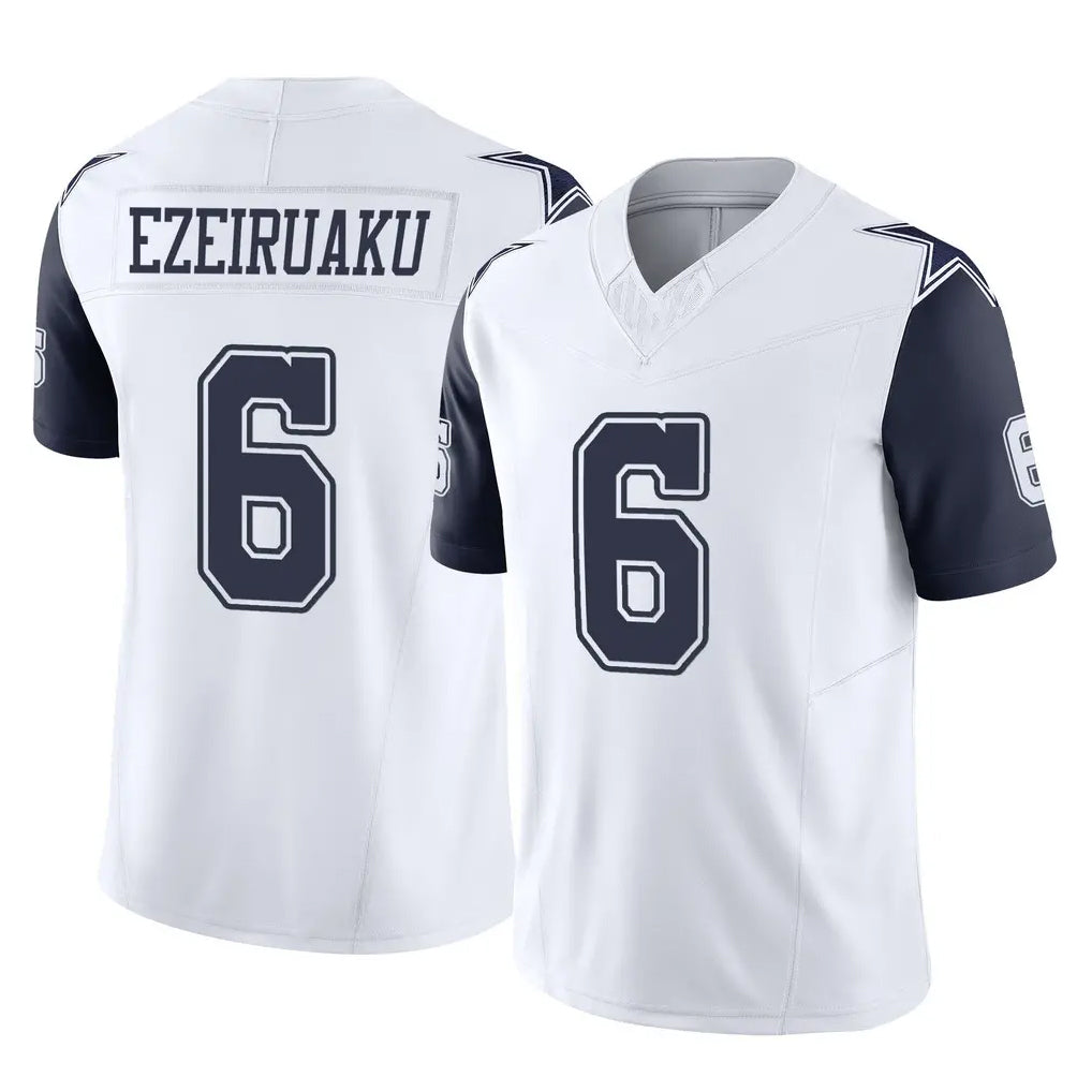 D.Cowboys #6 Donovan Ezeiruaku Player White-Navy Limited Vapor F.U.S.E. Home Game Xdoa Stitched Jerseys