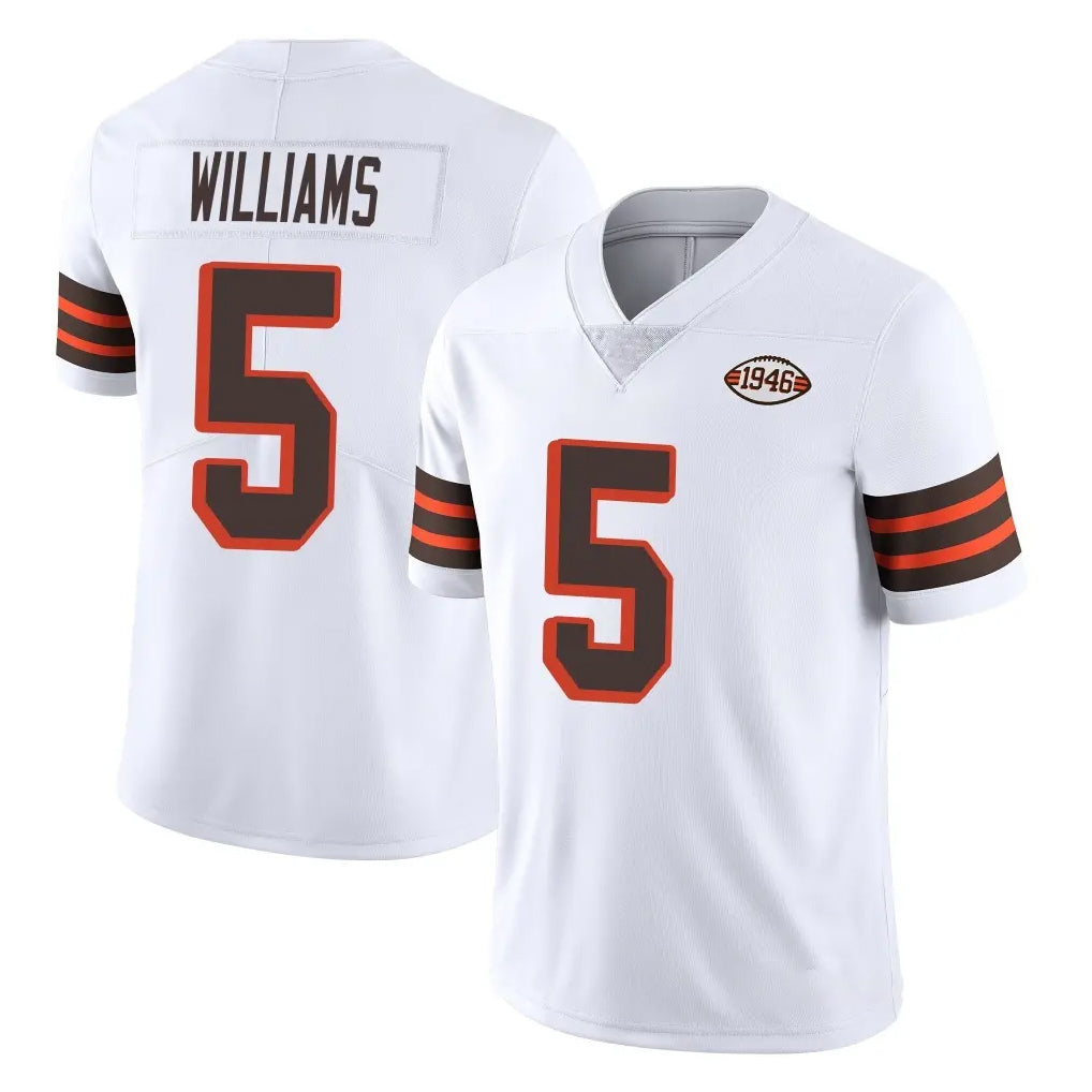 C.Browns #5 Quincy Williams Player White Limited  Vapor 1946 Collection Alternate Game Kdoa Stitched Jerseys