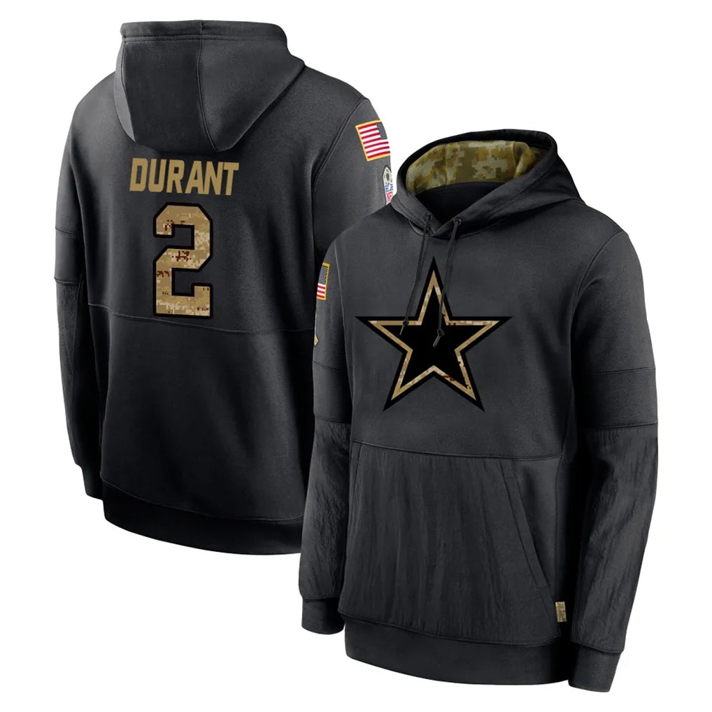 D.Cowboys #2 Cobie Durant Player Black Salute to Service Pullover Hoodies Limited Xdoa Stitched Jerseys