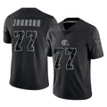 C.Browns #77 Zion Johnson Player Black Reflective Home Game Kdoa Stitched Jerseys