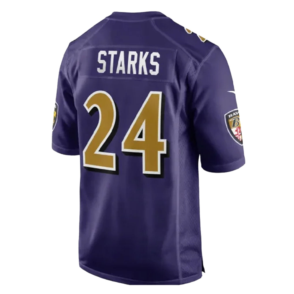 B.Ravens #24 Malaki Starks Player Purple Color Rush Game Home Kdoa Stitched Jerseys