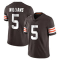 C.Browns #5 Quincy Williams Player Brown Color Vapor Untouchable Limited Home Game Kdoa Stitched Jerseys