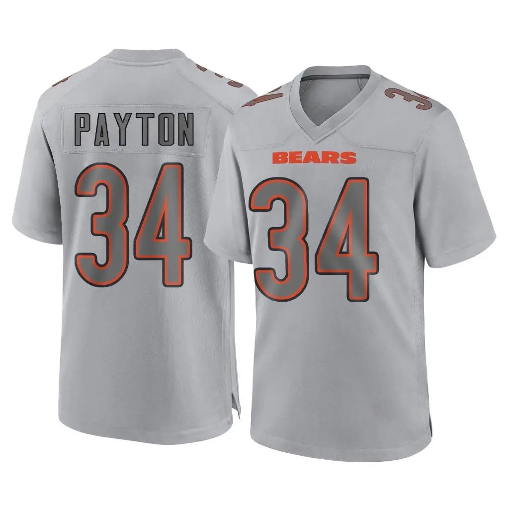 C.Bears #34 Walter Payton Player Gray Atmosphere Fashion Game Kdoa Stitched Jerseys