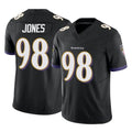 B.Ravens #98 Travis Jones Player Black Vapor F.U.S.E. Limited Kdoa Stitched Jerseys