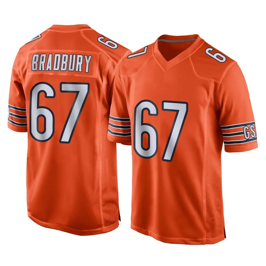 C.Bears #67 Garrett Bradbury Player Orange Home Game Kdoa Stitched Jerseys