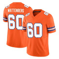 D.Broncos #60 Luke Wattenberg Player Orange Limited Alternate Vapor F.U.S.E. Throwback Game Kdoa Stitched Jerseys